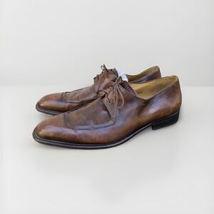 Mezlan ELEMENT Brown Size 12M Oxford Lace Dress Shoes‎ Logo On Toe Classy Formal
